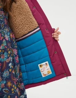 FatFace Addison Waterproof Coat Berry Pink Sale