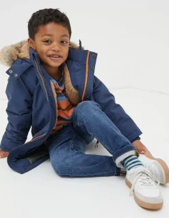 FatFace Addison Waterproof Coat Navy Hot