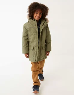FatFace Addison Waterproof Parka Khaki Outlet