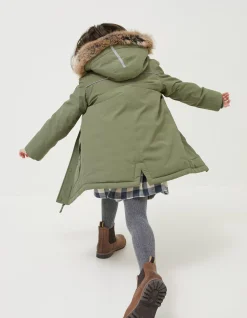 FatFace Addison Waterproof Parka Khaki Outlet