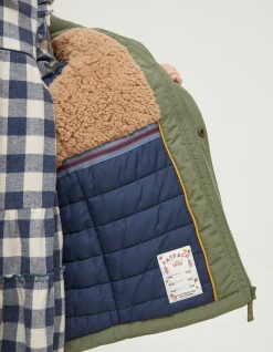 FatFace Addison Waterproof Parka Khaki Outlet