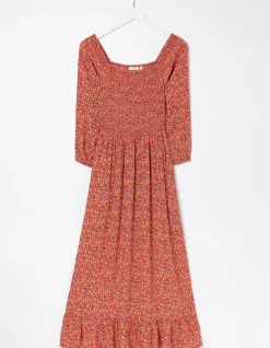 FatFace Adele Gradient Floral Midi Dress Vintage Red Best