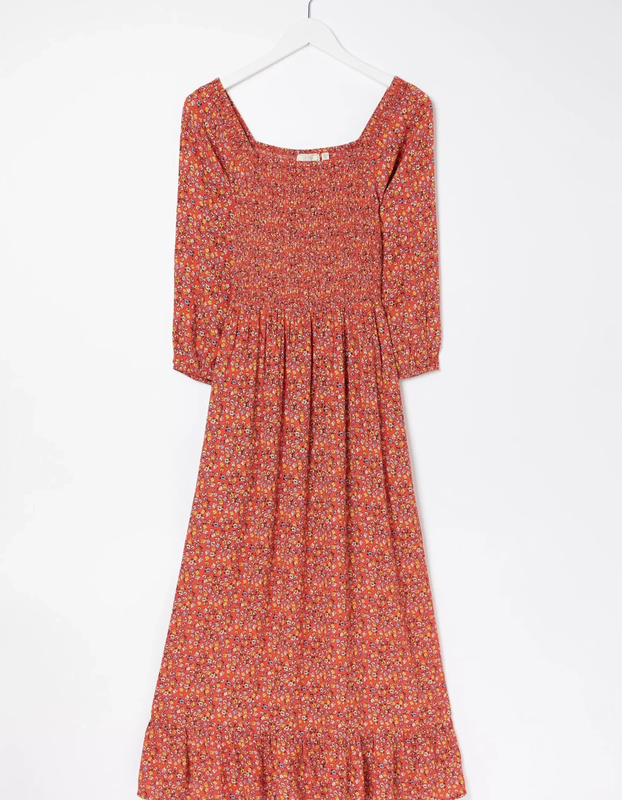 FatFace Adele Gradient Floral Midi Dress Vintage Red Best