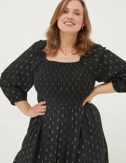FatFace Adele Sparkle Midi Dress Black Discount