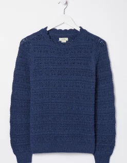 FatFace Adrinenna Crew Neck Jumper Indigo Blue
