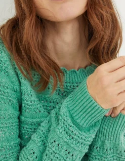 FatFace Adrinenna Crew Neck Jumper Bright Green Best