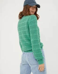 FatFace Adrinenna Crew Neck Jumper Bright Green Best