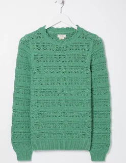 FatFace Adrinenna Crew Neck Jumper Bright Green Best