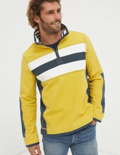 FatFace Airlie Chest Stripe Sweatshirt Yellow Online