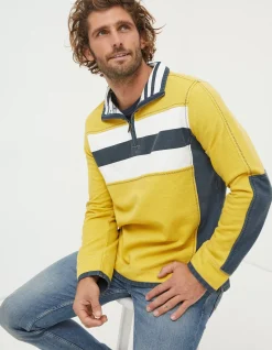 FatFace Airlie Chest Stripe Sweatshirt Yellow Online