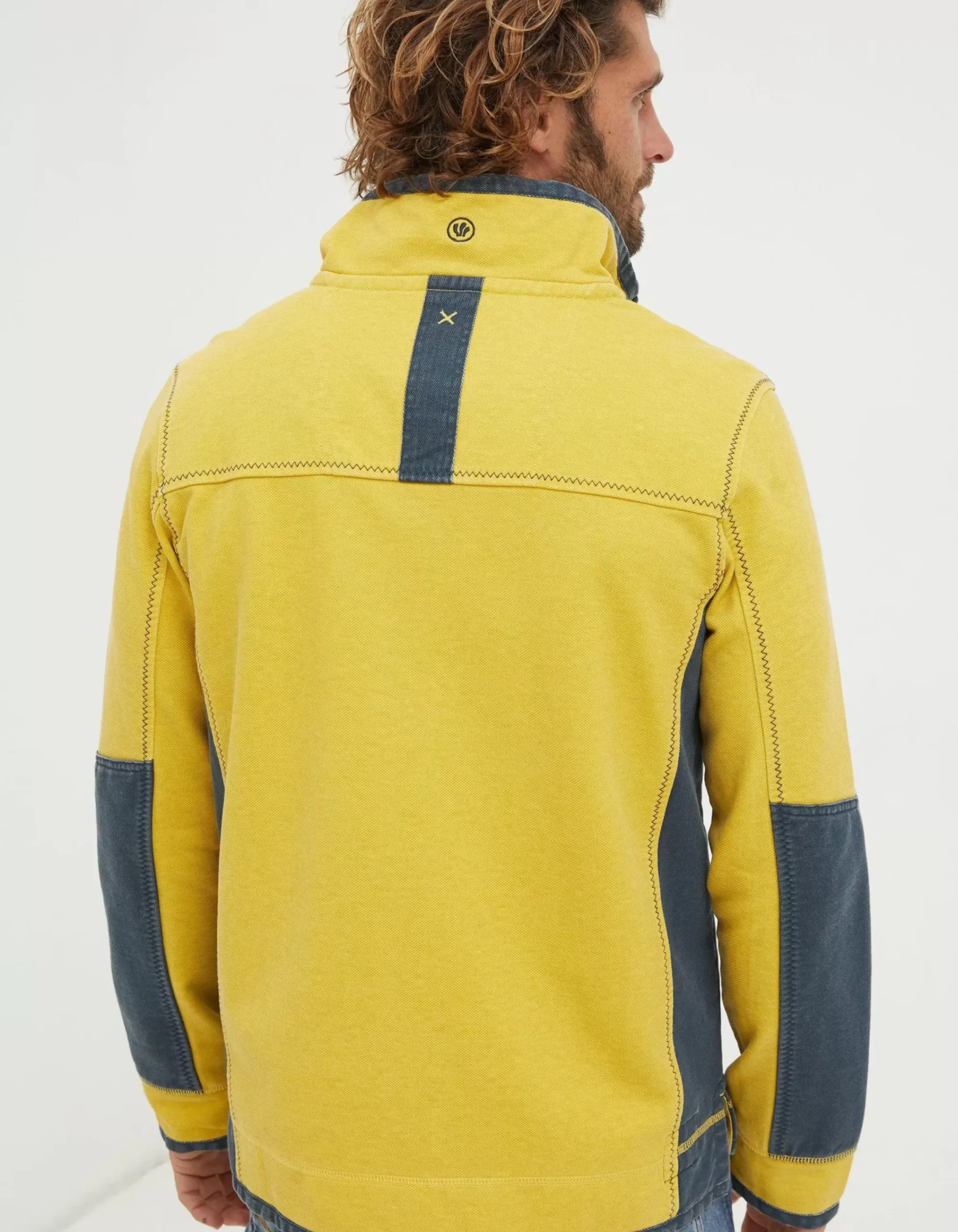 FatFace Airlie Chest Stripe Sweatshirt Yellow Online