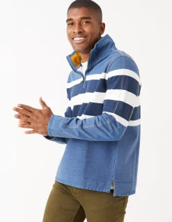 FatFace Airlie Chest Stripe Sweat Blue Online