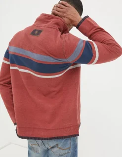 FatFace Airlie Chest Stripe Sweatshirt Red
