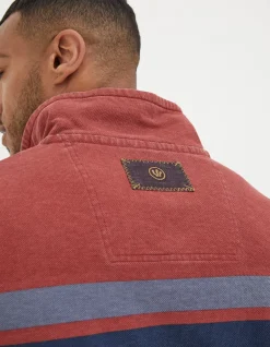 FatFace Airlie Chest Stripe Sweatshirt Red