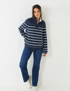 FatFace Airlie Classic Breton Sweatshirt Navy Clearance