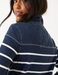 FatFace Airlie Classic Breton Sweatshirt Navy Clearance