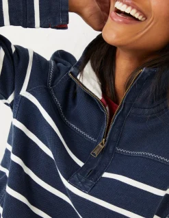 FatFace Airlie Classic Breton Sweatshirt Navy Clearance
