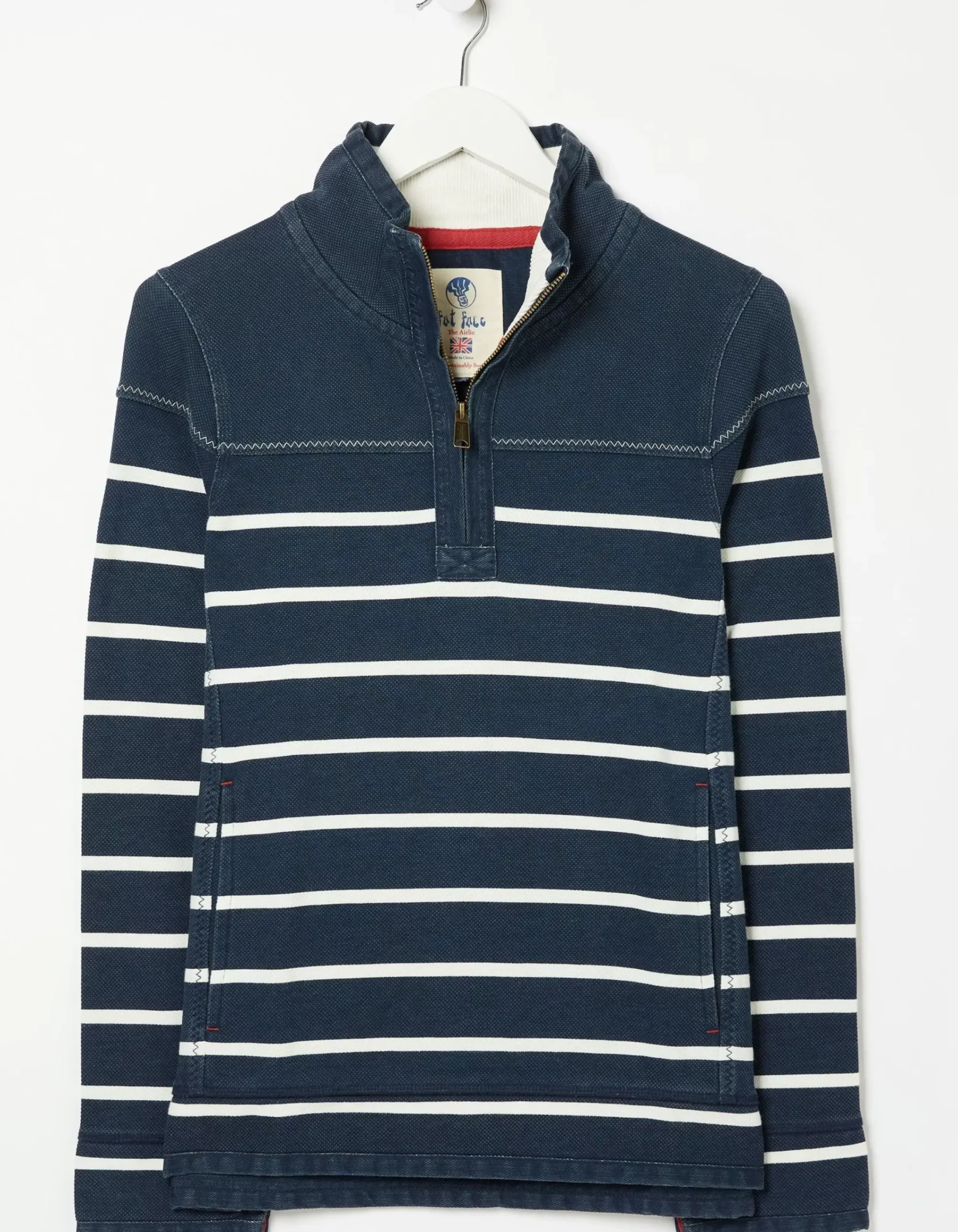 FatFace Airlie Classic Breton Sweatshirt Navy Clearance