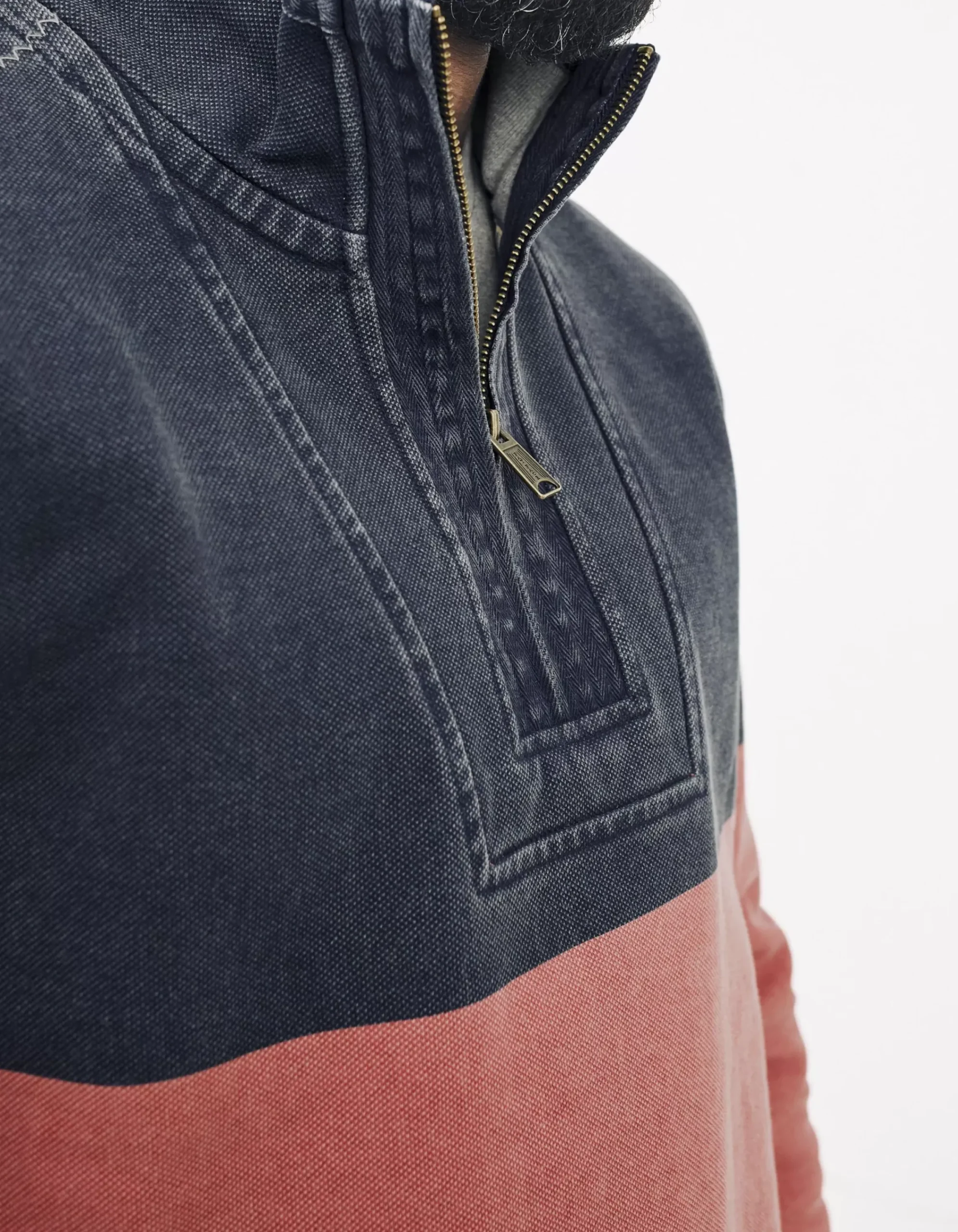 FatFace Airlie Colour Block Sweatshirt Blushed Red