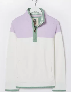 FatFace Airlie Colour Block Sweat Purple Online