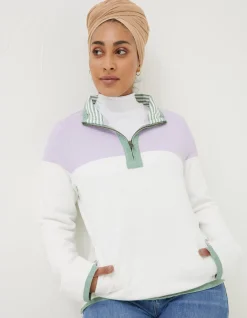 FatFace Airlie Colour Block Sweat Purple Online