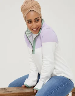 FatFace Airlie Colour Block Sweat Purple Online