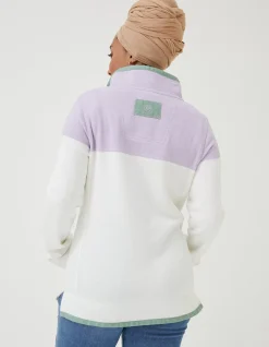 FatFace Airlie Colour Block Sweat Purple Online