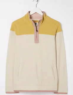 FatFace Airlie Colour Block Sweatshirt Yellow Hot