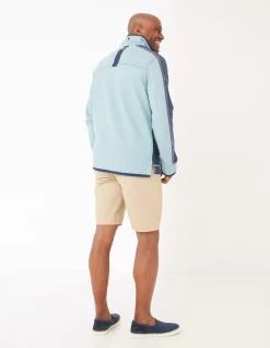 FatFace Airlie Cuff Stripe Pocket Sweat Aqua Green Online