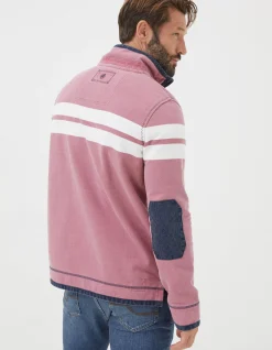 FatFace Airlie Multi Chest Stripe Sweatshirt Light Pink Best