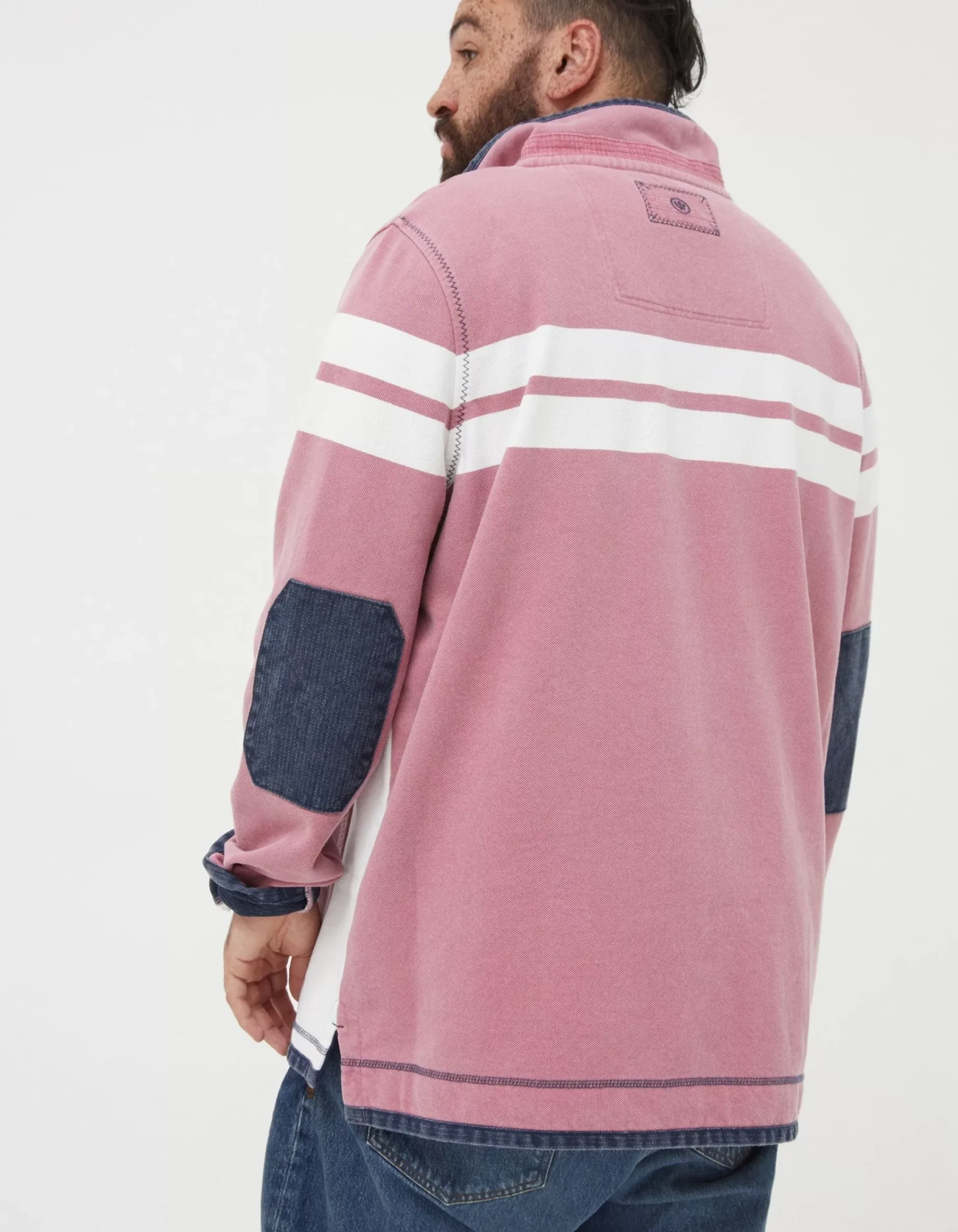 FatFace Airlie Multi Chest Stripe Sweatshirt Light Pink Best