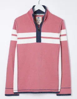 FatFace Airlie Multi Chest Stripe Sweatshirt Light Pink Best