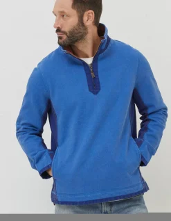 FatFace Airlie Pocket Panel Sweatshirt Cobalt Blue Hot