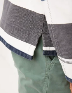 FatFace Airlie Rugby Stripe Sweat Orange Online