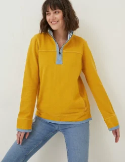 FatFace Airlie Sweat Yellow Clearance