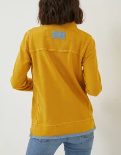 FatFace Airlie Sweat Yellow Clearance