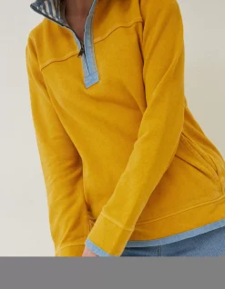 FatFace Airlie Sweat Yellow Clearance