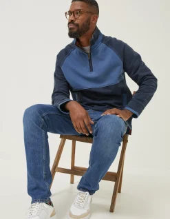 FatFace Airlie Tonal Pocket Sweatshirt Navy Hot