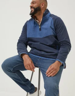 FatFace Airlie Tonal Pocket Sweatshirt Navy Hot