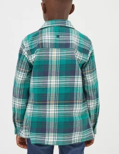FatFace Albie Check Shirt Green Sale