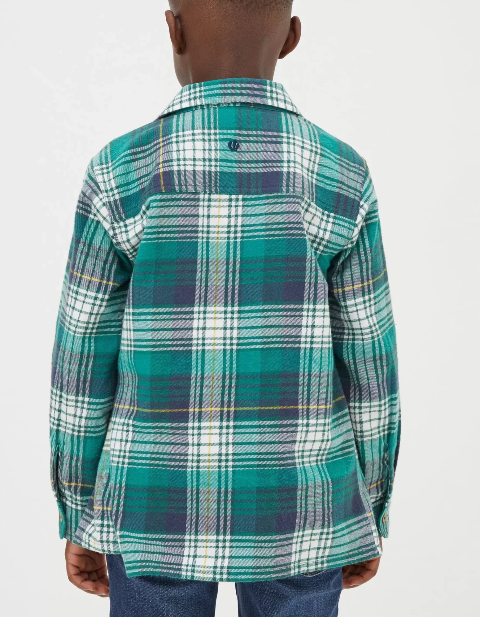 FatFace Albie Check Shirt Green Sale