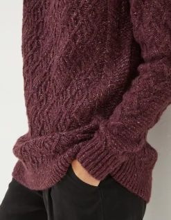 FatFace Alicia Knitted Tunic Purple New