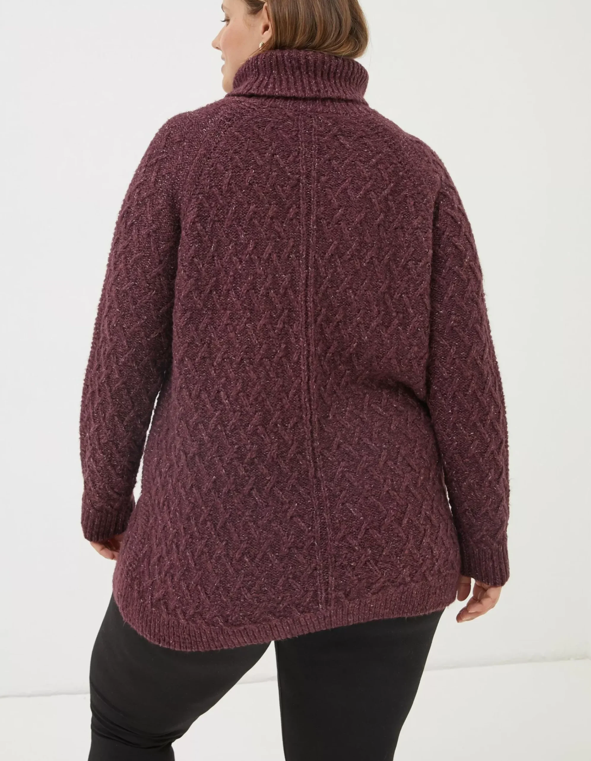 FatFace Alicia Knitted Tunic Purple New