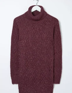 FatFace Alicia Knitted Tunic Purple New
