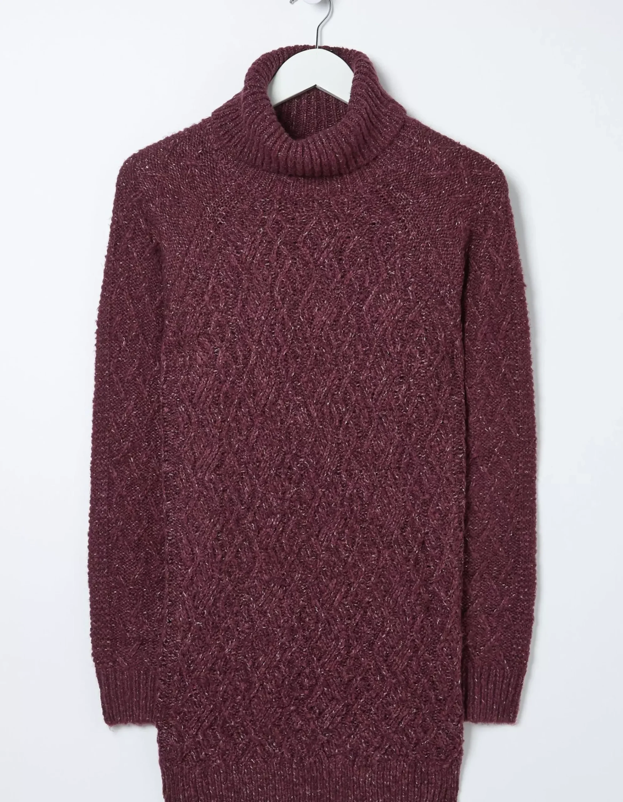 FatFace Alicia Knitted Tunic Purple New
