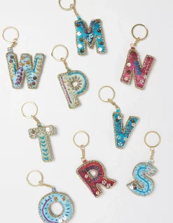 FatFace Alphabet Beaded Keyring M-Z Multi Discount