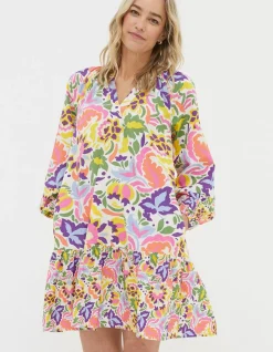 FatFace Amy Art Floral Tunic Dress Multi Online