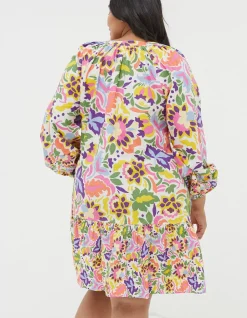 FatFace Amy Art Floral Tunic Dress Multi Online