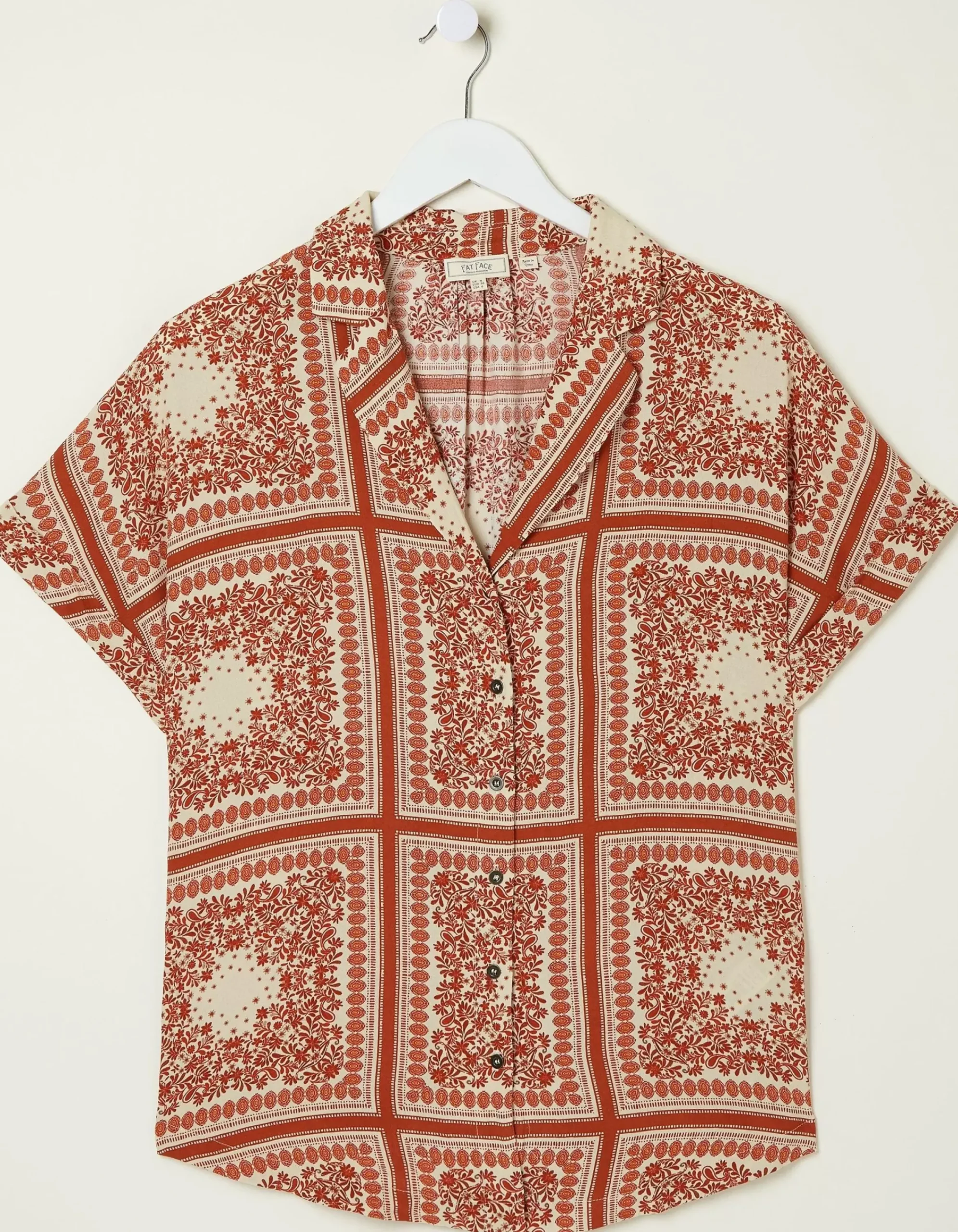 FatFace Aniyah Bandana Shirt Ivory Best