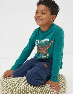 FatFace Ankylosaurus Graphic T Shirt Green Best